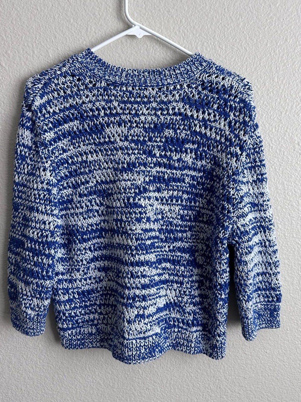 Zara Blue & White Button Front Sweater - Picture 4 of 4